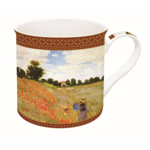 Porcelán bögre dobozban - 300ml - Monet: Pipacsmező