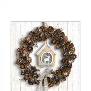 Pine Cone Wreath papírszalvéta 25x25cm,  20 db-os