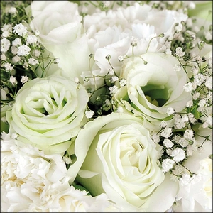 Esküvői szalvéta 33x33cm, 20db-os - Roses Bouquet