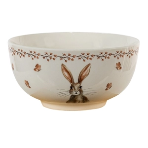 Porcelán tálka - Rustic Easter Bunny
