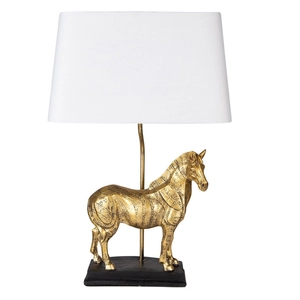 Arany színű lovas asztali lámpa - 55cm