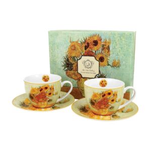 Porcelán csésze - 280ml - Van Gogh: Napraforgók