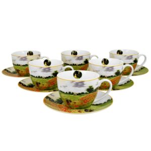 Porcelán csésze szett - 280ml - Monet: Pipacsmező