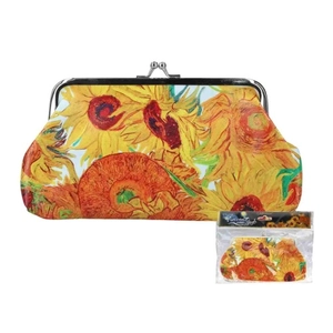 Műbőr pénztárca 20x10x10 cm, van Gogh: Napraforgók