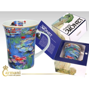 Carmani Porcelán Bögre - 350 ml - Monet: Vízililiom