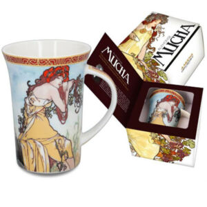 Porcelán bögre - 400 ml - Mucha: Nyár