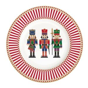 Diótörő karácsonyi porcelán desszertes tányér - Nutcrackers