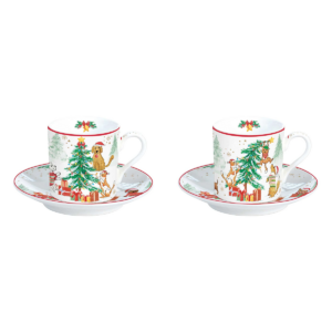 Porcelán kávés csésze szett - 75ml - Christmas Gang