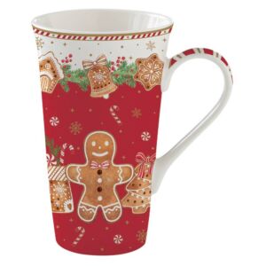 Porcelán bögre - 600ml - Fancy Gingerbread