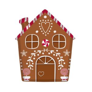 Karácsonyi mintás porcelán tál - Gingerbread