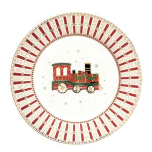 Karácsonyi porcelán desszertes tányér - 19cm - Polar Express