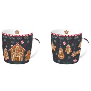 Mézeskalács Karácsonyi porcelán bögre szett 2db-os - 350ml - Gingerbread