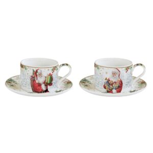 Karácsonyi porcelán csésze szett - 240ml - Santa Is Coming