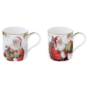 Karácsonyi porcelán bögre szett - 350ml - Santa Is Coming