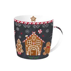 Mézeskalács Karácsonyi Porcelán Bögre Fém dobozban - 350 ml - Gingerbread