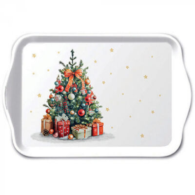 Decorated Christmas tree műanyag tálca 13x21cm