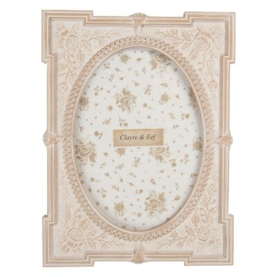 Antikolt pink rózsás képkeret