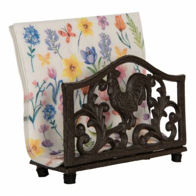 Öntöttvas szalvétatartó kakasos