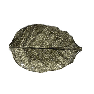 Nyírfalevél minta üvegtányér Forest Dream