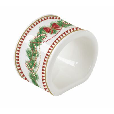 Karácsonyi porcelán szalvétagyűrű 4 db-os szett Magie de Noel