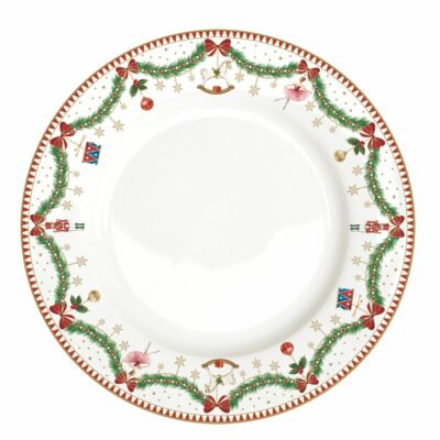 Karácsonyi porcelán lapostányér Magie de Noel