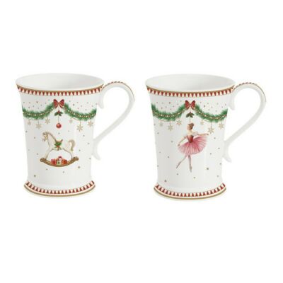 Karácsonyi porcelán bögre szett - Magie de Noel