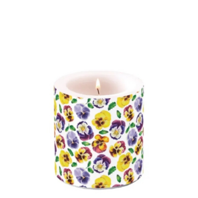 Lots of pansies átvilágítós gyertya 8x7,5cm