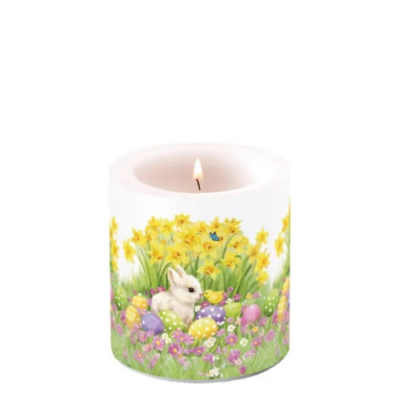 Húsvéti átvilágítós gyertya 8x7,5cm Easter friends