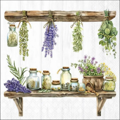 Herb kitchen papírszalvéta 33x33cm, 20db-os