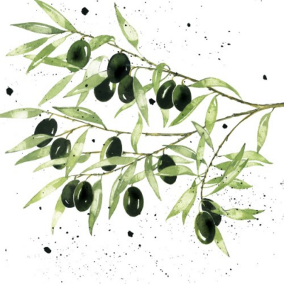 Olives papírszalvéta 33x33cm, 20db-os