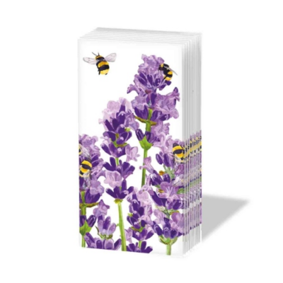 Bees & Lavender papírzsebkendő, 10db-os