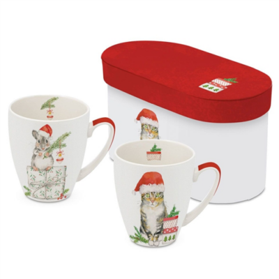 Porcelán bögre szett - Fridolin &amp; Kitty