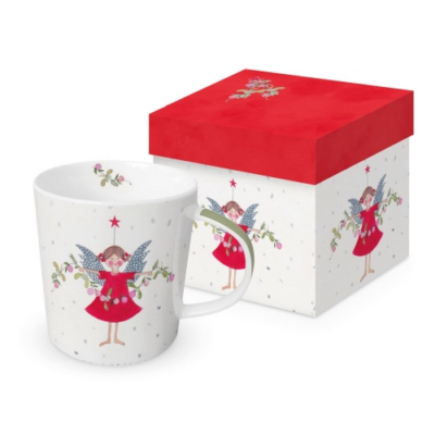 Karácsonyi mintás porcelán bögre 400ml Angelina