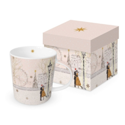 Karácsonyi mintás porcelán bögre 400ml Christmas Love