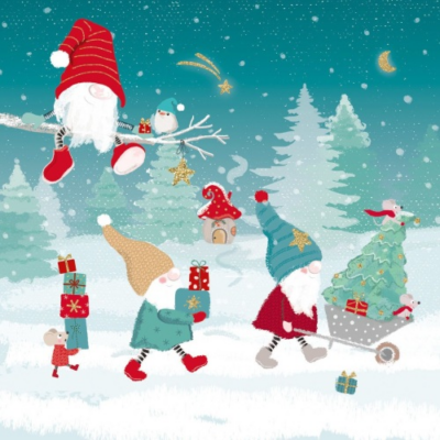 Karácsonyi mintás papírszalvéta 33x33cm, 20db-os In the House