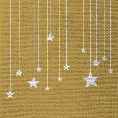 Karácsonyi mintás dombornyomott papírszalvéta 33x33cm, 15db-os Stars on Canvas gold
