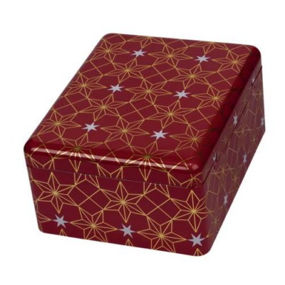 Karácsonyi fémdoboz - 193x152x70mm - Yule red