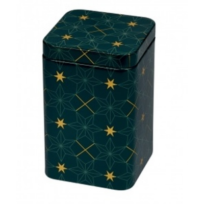 Karácsonyi fémdoboz - 72x72x98mm - Yule green