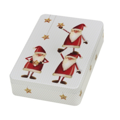 Karácsonyi fémdoboz - 142x101x31mm - Nikolaus