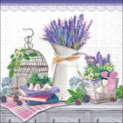 Lavender decoration papírszalvéta 33x33cm, 20db-os