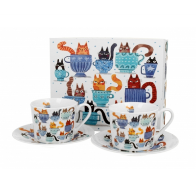 Porcelán csésze szett - 230ml - Teacup Cats
