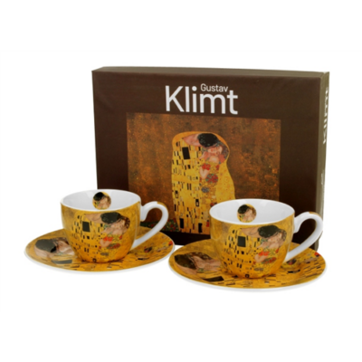 Porcelán kávéscsésze szett 110ml Klimt: The Kiss
