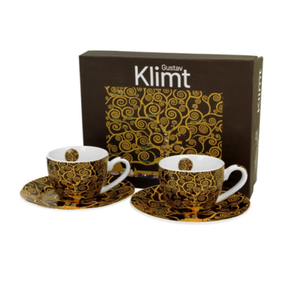 Porcelán kávéscsésze szett 110ml Klimt: Életfa