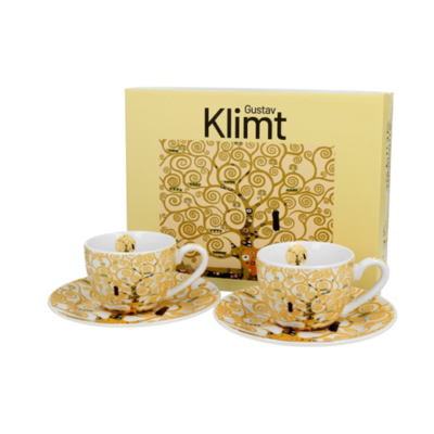 Porcelán kávéscsésze szett 110ml Klimt: Életfa