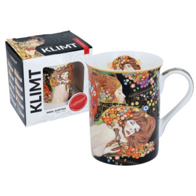 Porcelán bögre - 400 ml - Klimt: Vizikígyók