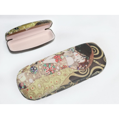 H.C.021-8211 Szeművegtok 16x6,5x4 cm műbőr / műanyag, Klimt: The Kiss
