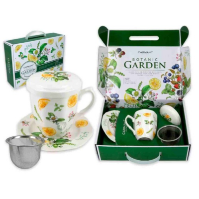 Porcelán bögre - 300ml - citromos