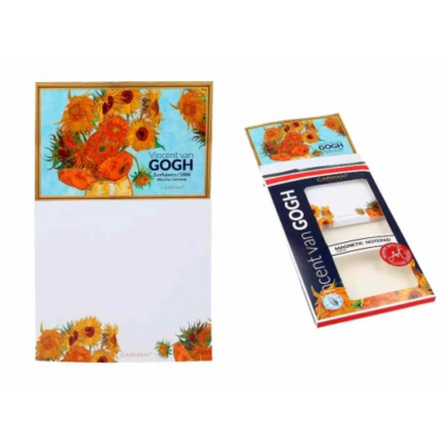 Mágneses notesz - Van Gogh: Napraforgók