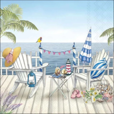 Sea view papírszalvéta 33x33cm, 20db-os