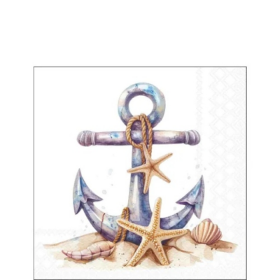 Rusty anchor papírszalvéta 25x25cm, 20db-os